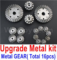 Wltoys 12427 Parts-Upgrade Metal Kit-(Metal gear,total 16pcs),Wltoys 12427 RC Car Parts,Wltoys 1/12 Parts