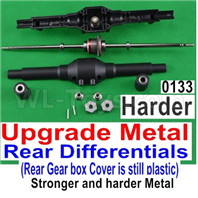 Wltoys 12427 Parts-Upgrade Metal Rear Differentials Assembly and Official Plastic Rear gear box cover-With Harder materials-12427-00133,Wltoys 12427 RC Car Parts,Wltoys 1/12 Parts