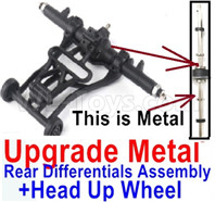 Wltoys 12427 Parts-Upgrade Head up Wheel and Upgrade Metal Rear Differentials Assembly,Wltoys 12427 RC Car Parts,Wltoys 1/12 Parts