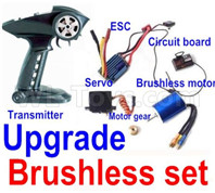 Wltoys 12427 Parts-Upgrade Brushless set,Include the Brushless Motor,Motor gear,ESC,Transmitter,Servo.Perfcet fit for the Wltoys 12427 Car,Wltoys 12427 RC Car Parts,Wltoys 1/12 Parts