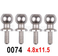 Wltoys 12427 Screws Parts-12427-0074 Ball head screw(M4.8X11.5)-4PCS,Wltoys 12427 RC Car Parts,Wltoys 1/12 Parts