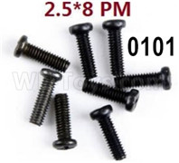 Wltoys 12427 Screws Parts-12427-0101,-M2.5X8 PM,Cross recessed pan head screws(8PCS),Wltoys 12427 RC Car Parts,Wltoys 1/12 Parts