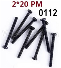 Wltoys 12427 Screws Parts-12427-00112-M2X20 PM,Cross recessed pan head screws(8PCS),Wltoys 12427 RC Car Parts,Wltoys 1/12 Parts