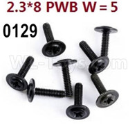 Wltoys 12427 Screws Parts-12427-00129-M2.3X8,Pan head screws with cross media(8PCS),Wltoys 12427 RC Car Parts,Wltoys 1/12 Parts