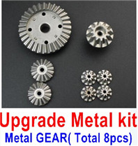 Wltoys 12428 Upgrade Parts-Metal Kit-(Metal gear,total 8pcs),Wltoys 12428 Upgrade Parts Replacement Accessories