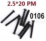 Wltoys 12428 screws-Cross recessed pan head screws(8PCS)-M2.5X20 PM Parts, 12428-0106 screws Parts