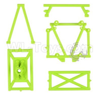 Wltoys 12428 The Roll cage,Anti-Roll Bar B,C,D,E & Spare Tire Rack Parts, 12428-0054
