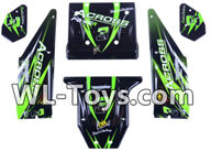 Wltoys 18428 The left and Right Body shell cover& Left and Right Tail wing-Green,Wltoys 18428 RC Car Spare Parts Replacement Accessories,1:18 Scale 4wd,2.4G 18428 rc racing car Parts,On Road Drift Racing Truck Car Parts