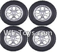 Wltoys 18428 Whole wheel unit(4 set)-Black,Wltoys 18428 RC Car Spare Parts Replacement Accessories,1:18 Scale 4wd,2.4G 18428 rc racing car Parts,On Road Drift Racing Truck Car Parts