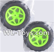 Wltoys 18428 Whole wheel unit(2 set)-Green,Wltoys 18428 RC Car Spare Parts Replacement Accessories,1:18 Scale 4wd,2.4G 18428 rc racing car Parts,On Road Drift Racing Truck Car Parts