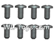 Wltoys 18428 Phillips Round head Self-tapping screws-ST2X8PB(8pcs),Wltoys 18428 RC Car Spare Parts Replacement Accessories,1:18 Scale 4wd,2.4G 18428 rc racing car Parts,On Road Drift Racing Truck Car Parts