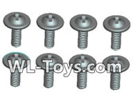 Wltoys 18428 Phillips Round head With media screw-ST2.3X6PWB(8pcs),Wltoys 18428 RC Car Spare Parts Replacement Accessories,1:18 Scale 4wd,2.4G 18428 rc racing car Parts,On Road Drift Racing Truck Car Parts