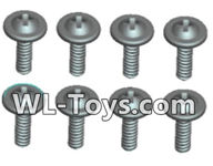 Wltoys 18428 Phillips Round head Self-tapping screws With media-ST2X10PWB(8pcs),Wltoys 18428 RC Car Spare Parts Replacement Accessories,1:18 Scale 4wd,2.4G 18428 rc racing car Parts,On Road Drift Racing Truck Car Parts