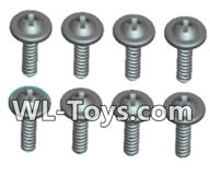 Wltoys 18428 Phillips Round head Self-tapping screws With media-ST2X14PWB(8pcs),Wltoys 18428 RC Car Spare Parts Replacement Accessories,1:18 Scale 4wd,2.4G 18428 rc racing car Parts,On Road Drift Racing Truck Car Parts