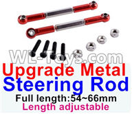 JJRC Q46 Upgrade Metal steering rod Parts(2pcs)-Red-(Full length-54~66mm)-Length adjustable,JJRC Q46 Parts,jjrc q46 speedrunner Parts,JJRC Q46 1/12 Parts