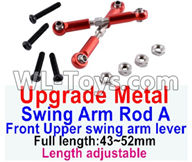 JJRC Q46 Upgrade Metal Swing arm Rod A Parts,Front upper swing arm lever Parts(2pcs)-(Full length-43-52mm)-Length adjustable,JJRC Q46 Parts,jjrc q46 speedrunner Parts,JJRC Q46 1/12 Parts