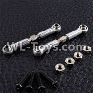 JJRC Q46 Upgrade Metal Swing arm Rod A Parts,Front upper swing arm lever Parts(2pcs)-Silver(Full length-43-52mm)-Length adjustable,JJRC Q46 Parts,jjrc q46 speedrunner Parts,JJRC Q46 1/12 Parts