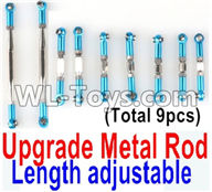 JJRC Q46 Upgrade Metal Rod Parts(Length adjustable)-9pcs-Blue,JJRC Q46 Parts,jjrc q46 speedrunner Parts,JJRC Q46 1/12 Parts