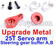 JJRC Q46 Upgrade Metal Steering gear buffer A,B & Upgrade 25T Metal Servo Swing Arm-Red,JJRC Q46 Parts,jjrc q46 speedrunner Parts,JJRC Q46 1/12 Parts