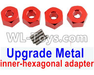 JJRC Q46 Upgrade Metal inner-hexagonal adapter(4pcs)-Red,JJRC Q46 Parts,jjrc q46 speedrunner Parts,JJRC Q46 1/12 Parts