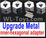 JJRC Q46 Upgrade Metal inner-hexagonal adapter(4pcs)-Silver,JJRC Q46 Parts,jjrc q46 speedrunner Parts,JJRC Q46 1/12 Parts