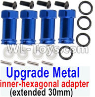 JJRC Q46 Upgrade Metal 12mm inner-hexagonal adapter Parts(extended 30mm)-Blue-SLA010,JJRC Q46 Parts,jjrc q46 speedrunner Parts,JJRC Q46 1/12 Parts