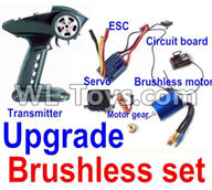 JJRC Q46 Upgrade Brushless sett(Include the Transmitter,Brushless motor,ESC,Servo,Motor gear,Circuit board),JJRC Q46 Parts,jjrc q46 speedrunner Parts,JJRC Q46 1/12 Parts