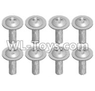 JJRC Q46 Pan head screws with cross media(8PCS)-M2X8 PMW,JJRC Q46 Parts,jjrc q46 speedrunner Parts,JJRC Q46 1/12 Parts
