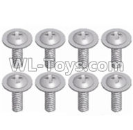JJRC Q46 Pan head screws with cross media(8PCS)-M2.3X8,JJRC Q46 Parts,jjrc q46 speedrunner Parts,JJRC Q46 1/12 Parts