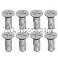 JJRC Q46 screws Parts-Cross recessed Flat head screws(8PCS)-M3X8 KM,JJRC Q46 Parts,jjrc q46 speedrunner Parts,JJRC Q46 1/12 Parts