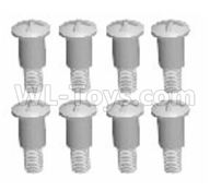 Wltoys 12628 12428-A.0359 Round head step machine screw(3x12PM D6-Lower half-tooth)-8pcs,Wltoys 12628 RC Car Spare Parts Replacement Accessories,1:12 Scale 6wd,2.4G 12628 rc racing car Parts