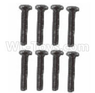 Wltoys 12628 12428-A.0362 Round head with machine head screw(ST2.0X10PW W4 )-8PCS,Wltoys 12628 RC Car Spare Parts Replacement Accessories,1:12 Scale 6wd,2.4G 12628 rc racing car Parts