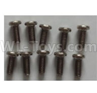Wltoys 12628 12628.0797 Round head machine screw -2.5x6PM D4(10pcs),Wltoys 12628 RC Car Spare Parts Replacement Accessories,1:12 Scale 6wd,2.4G 12628 rc racing car Parts