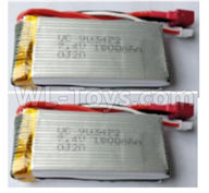 Wltoys 12628 RC lIPO Battery-7.4V 1800mAh 20C Battery(2pcs)-80mmx35mmx18mm-T shap plug-L959-P-01,Wltoys 12628 RC Car Spare Parts Replacement Accessories,1:12 Scale 6wd,2.4G 12628 rc racing car Parts