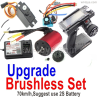 Wltoys 144001 Brushless set-Upgrade Brushless motor+ ESC+Motor gear +Receiver + Transmitter-70km/h