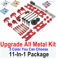Wltoys 144001 Upgrade ALL Metal Kit. All 11-In-1 Package.5 Color you can choose.Wltoys 144001 1/14 Parts, Wltoys 144001 RC Car Parts.
