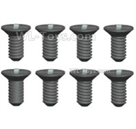 Wltoys 144001 Screws Parts--2X6kM-8pcs-18428.0422,Cross Flat head tooth screw,Wltoys 144001 1/14 Parts,Wltoys 144001 RC Car Parts