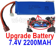 Wltoys 144002 Upgrade Parts Battery-7.4V 2200mah 25C Battery-1pcs-100X33X15mm-115.5g.Wltoys 144002 1/14 Parts, Wltoys 44002 RC Car Parts.