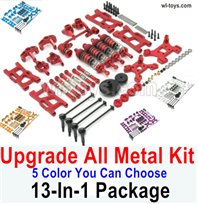 Wltoys 144002 Upgrade ALL Metal Kit. All 13-In-1 Package.5 Color you can choose.Wltoys 144002 1/14 Parts, Wltoys 44002 RC Car Parts.