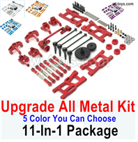 Wltoys 144002 Upgrade ALL Metal Kit. All 11-In-1 Package.5 Color you can choose.Wltoys 144002 1/14 Parts, Wltoys 44002 RC Car Parts.