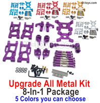 Wltoys 144002 Upgrade ALL Metal Kit. All 8-In-1 Package.5 Color you can choose.Wltoys 144002 1/14 Parts, Wltoys 44002 RC Car Parts.
