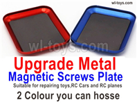 Wltoys 144002 Parts-Upgrade Metal Magnetic Screws Plate. It is suit for Repairing the RC Cars,RC helicopter,RC Toys. Etc.Wltoys 144002 1/14 Parts, Wltoys 44002 RC Car Parts.