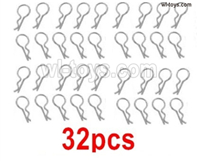 Wltoys 144002 Parts-32pcs Clips,R-Clips,RC Car body Clips.RC Body clips.It Includes 32pcs.Wltoys 144002 1/14 Parts, Wltoys 44002 RC Car Parts.