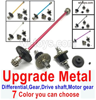 Wltoys 144002 Upgrade Parts Metal Central transfer Unit with Metal Reduction gear + Metal Front differential unit + Metal motor gear.Wltoys 144002 1/14 Parts, Wltoys 44002 RC Car Parts.