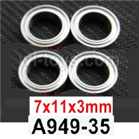 Wltoys 144002 Parts-Ball bearing. 7X11X3mm Bearings.A949-35.Wltoys 144002 1/14 Parts, Wltoys 44002 RC Car Parts.