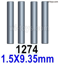 Wltoys 144002 Parts-Cardan shaft.144001.1274,Total 4pcs.The size is 1.5x9.35mm.Wltoys 144002 1/14 Parts, Wltoys 44002 RC Car Parts.