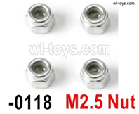 Wltoys 144002 Parts-12428.00118 M2.5 Anti loose nut.Total 4PCS.Wltoys 144002 1/14 Parts, Wltoys 44002 RC Car Parts.