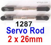 Wltoys 144010 Servo Rod(2pcs)-2x26-144010.1287,Wltoys 144010 1/14 Parts,Wltoys 144010 RC Car Parts