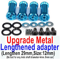 Wltoys 184012 Parts-06-06 A949-11 Upgrade Metal 8mm-to-12mm Lengthed adapter(4 set)-Lengthen 29mm,Wltoys 184012 Rc Racing Car Truck Spare Parts,High speed Wltoys 184012 1:18 Scale 4wd,2.4G Spare Parts Accessories,F1 184012 On Road Drift Racing Truck Car P