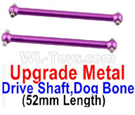 Wltoys 184012 Parts-16-06-03 A949-25 Upgrade Metal Drive Shaft,Dog Bone(2pcs)-Purple,Wltoys 184012 Rc Racing Car Truck Spare Parts,High speed Wltoys 184012 1:18 Scale 4wd,2.4G Spare Parts Accessories,F1 184012 On Road Drift Racing Truck Car Parts